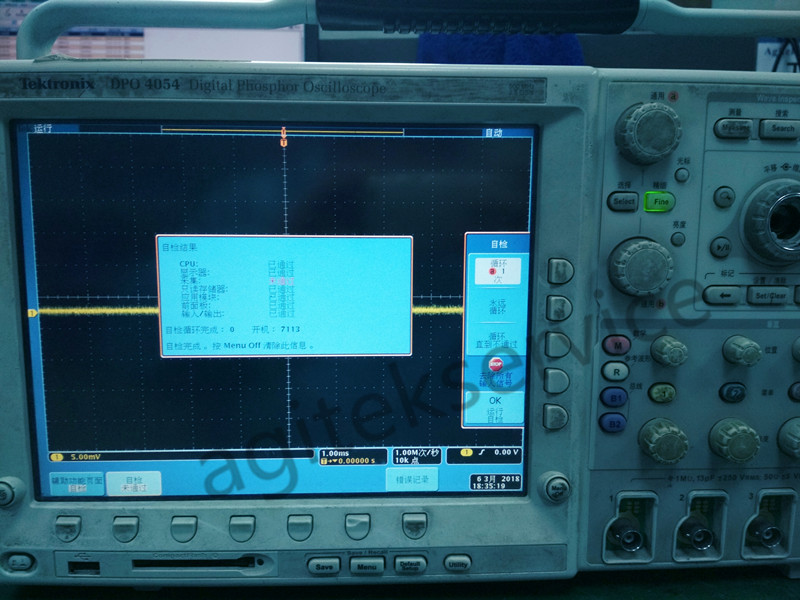 某单位泰克DPO4054示波器维修流程详解