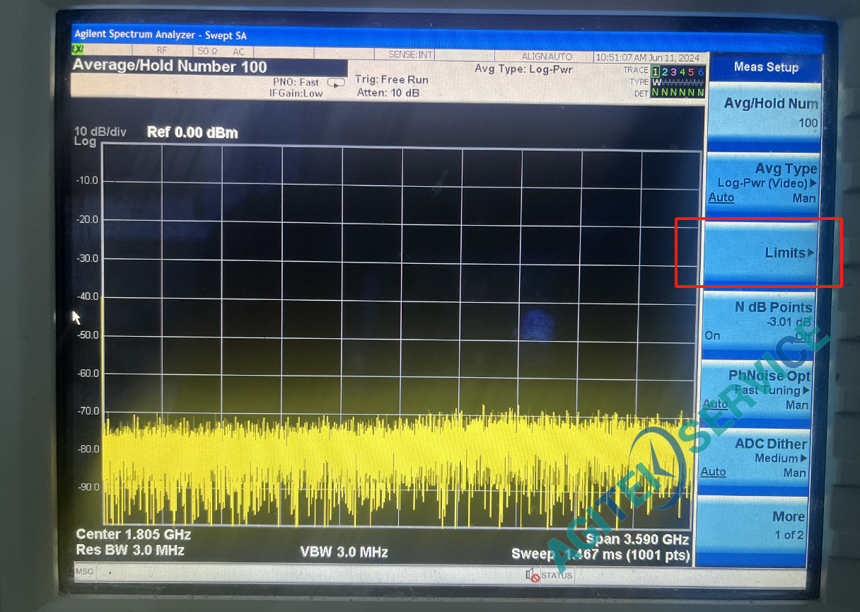 频谱分析仪的 limit test 极限测试功能