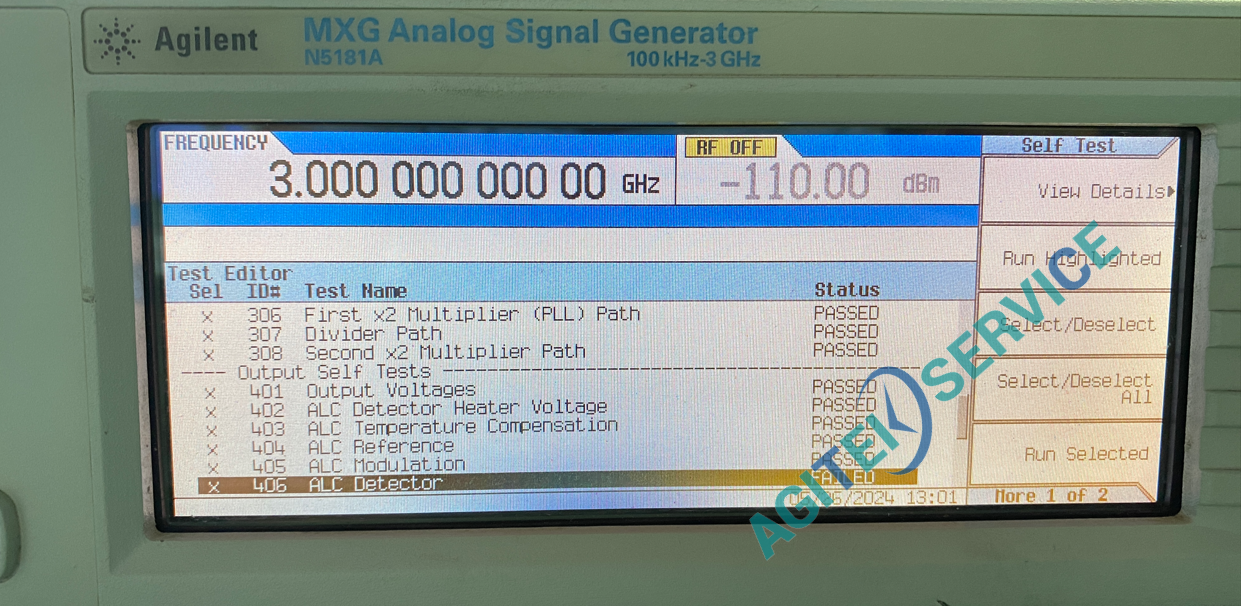 安捷伦Agilent N5181A射频信号源自检报错406维修