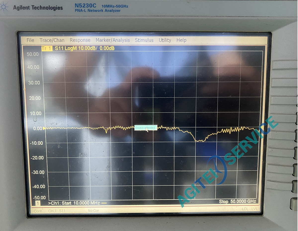 安捷伦N5230C 50GHz网络分析仪报错unlevel维修