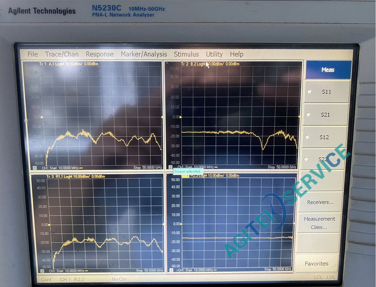 安捷伦N5230C网络分析仪报错unlevel维修