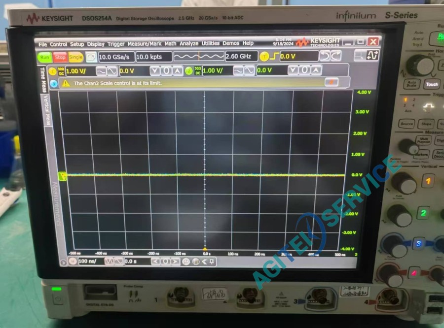 Keysight是德DSOS254A示波器通道2基线不归零、阻抗超差维修