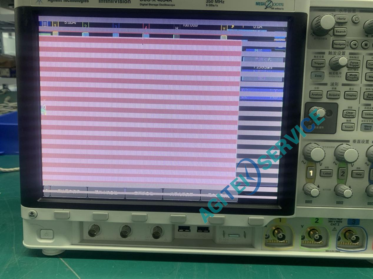 Agilent/安捷伦DSO-X 4000A示波器开机花屏维修案例