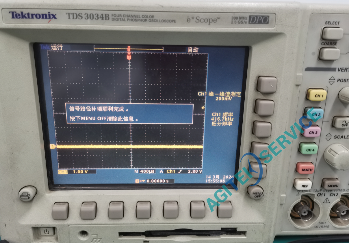 泰克TDS3034B示波器开机花屏维修