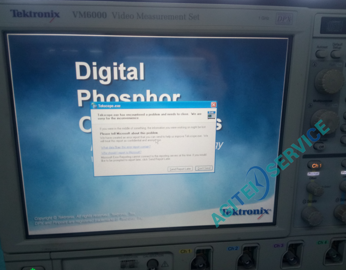 Tektronix泰克VM6000示波器无法开机维修