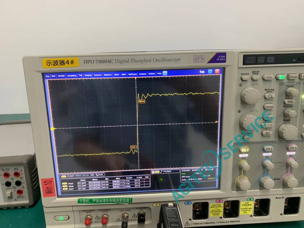 泰克7713电压差分探头测试异常维修