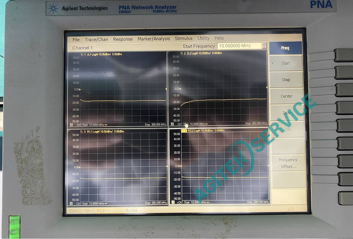 安捷伦E8363C网络分析仪二端口B2迹线异常维修